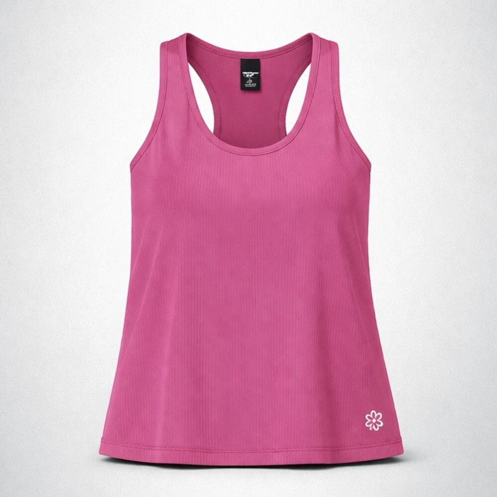 New Womens Easy Ribbed Athletic Tank Top Size Large Red Violet or Mauve In Color